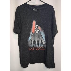 Star Wars Gray Graphic T Shirt Men's 2XL-‎ 1970's Cast - Vader, Skywalker, Etc
